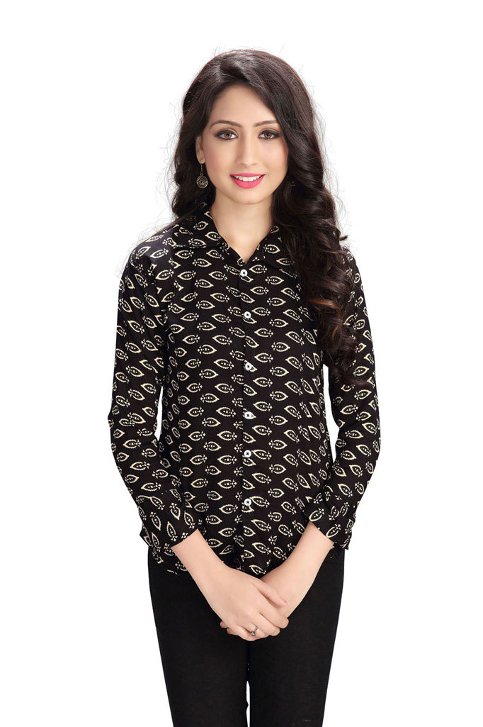 Western Tops - Premium Rayon Cotton, Xl Size, Black Color, 24-inch Length, Quick Dry & Washable Features, Perfect For Summer Wear