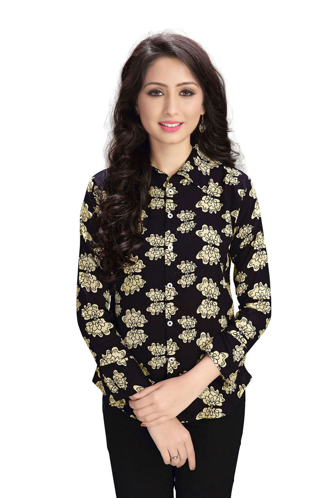 Western Tops - Premium Rayon Cotton, Xl Size, Black Color, 24-inch Length, Quick Dry & Washable Features, Perfect For Summer Wear