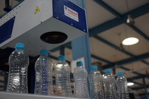 पीईटी / प्लास्टिक की बोतल के लिए Co2 लेज़र मार्किंग सिस्टम