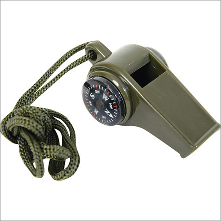 Whistle Compass - Metal, Standard Size | High Performance, Loud Noise, Lightweight, Detachable Snap Lock Lanyard