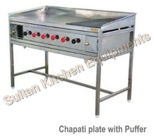 Metal Chapati Plate With Puffer