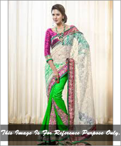 स्टाइलिश पॉलिएस्टर साड़ी