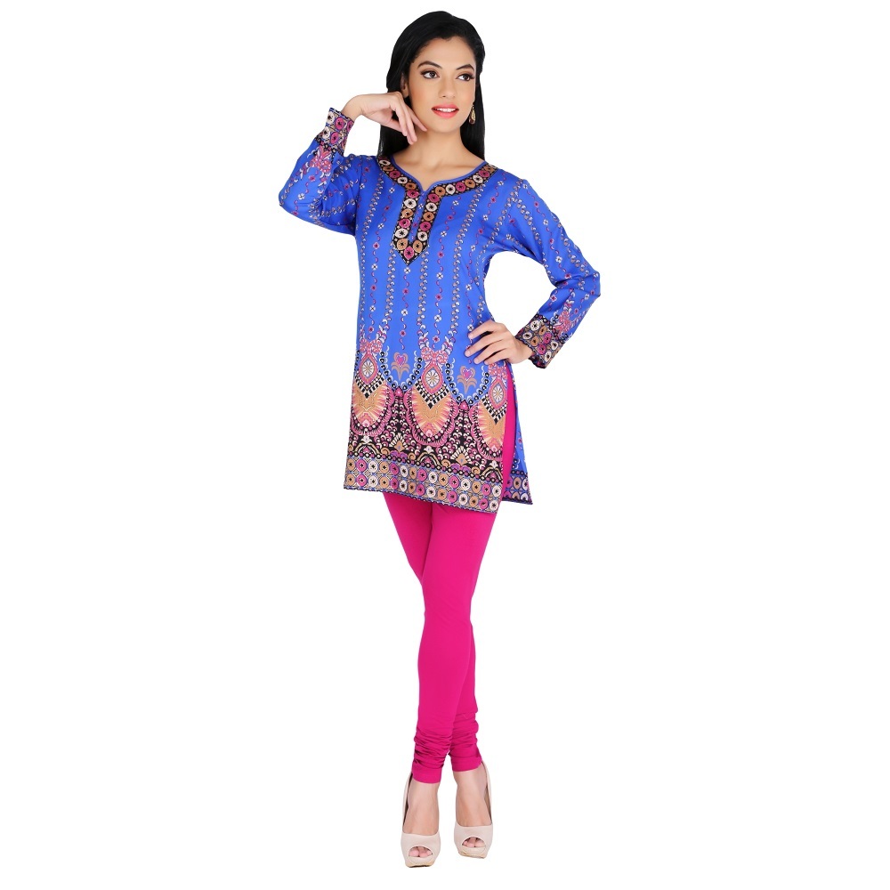 White And Green Crape Kurti(white)