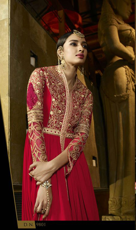 Low Range Beautiful Silk Saree - Banglori Silk, Peach, Customized Upto 40" | Embroidered, Modern Design