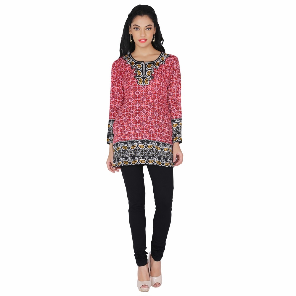 Yellow Crape Kurti(yellow)