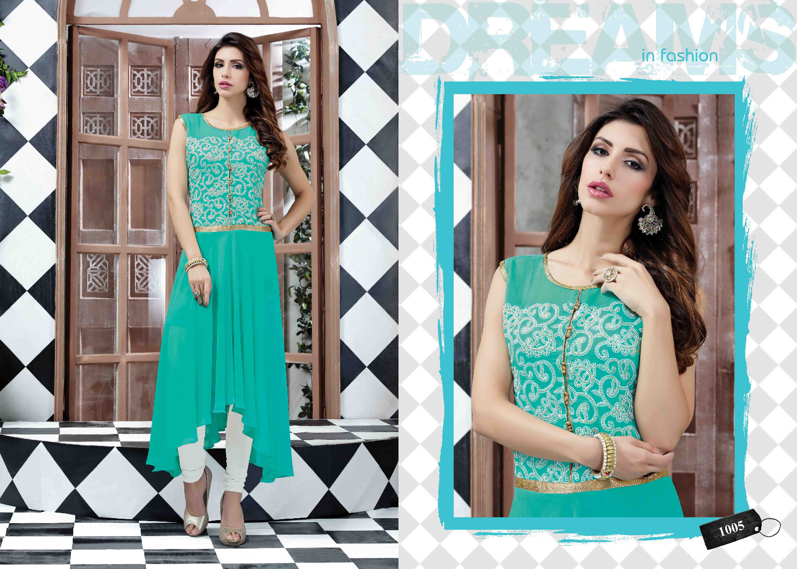Blue Georgette Kurti(blue)