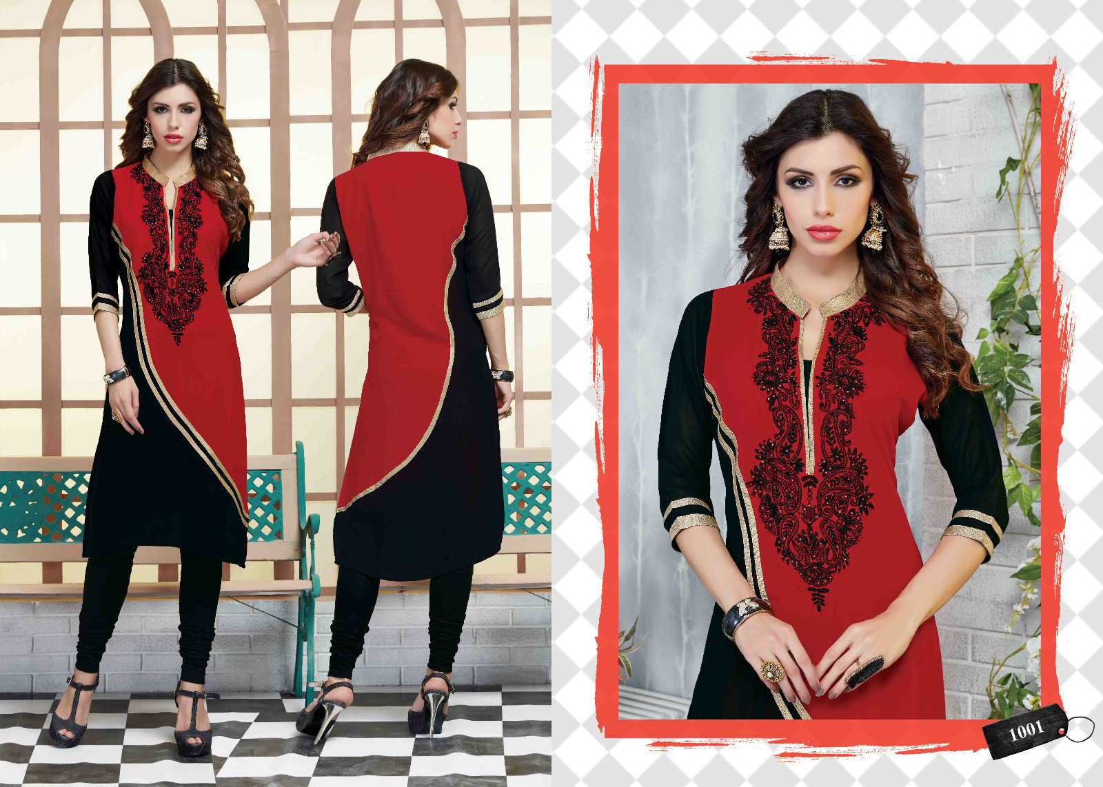 Blue Georgette Kurti(blue)
