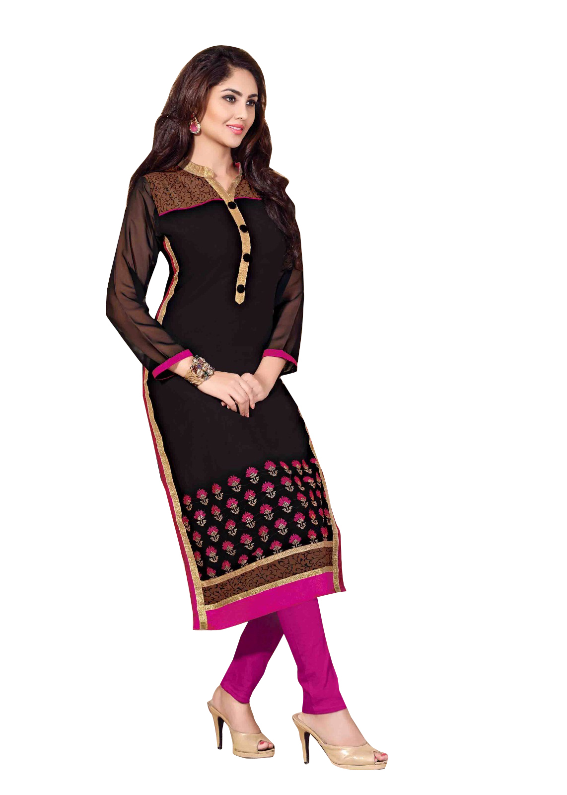 Mix Georgette Kurti(multi)