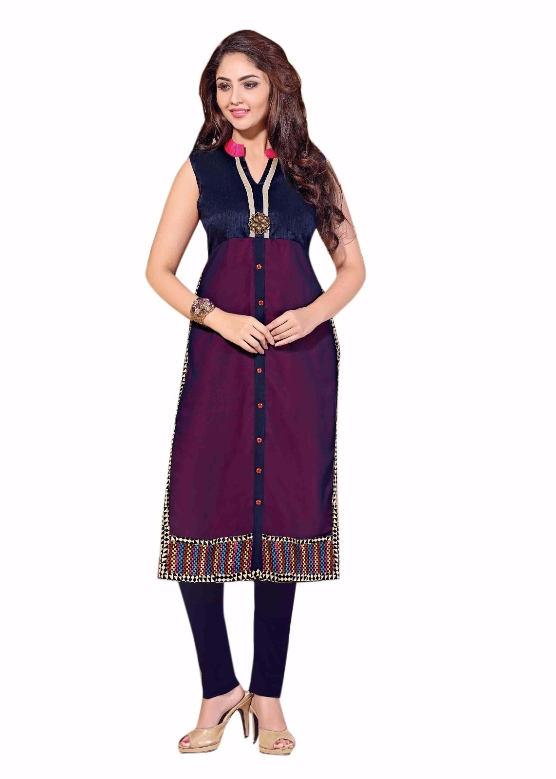 Mix Georgette Kurti(multi)