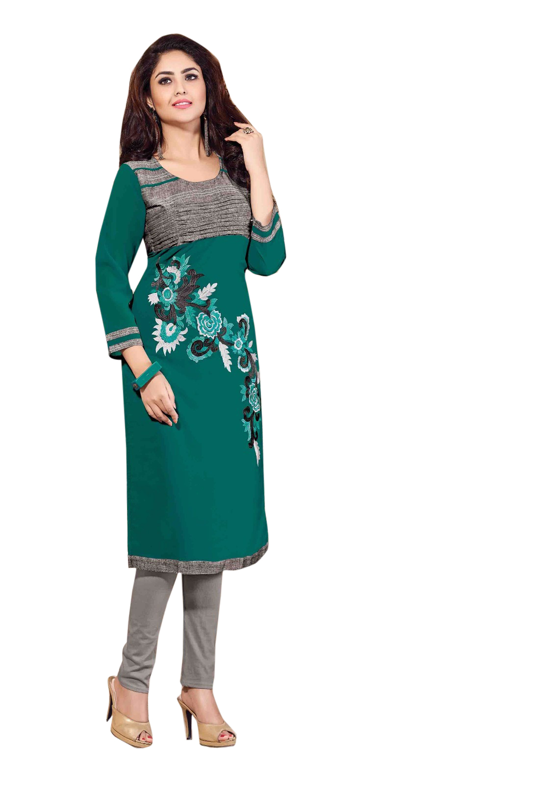 Mix Georgette Kurti(multi)