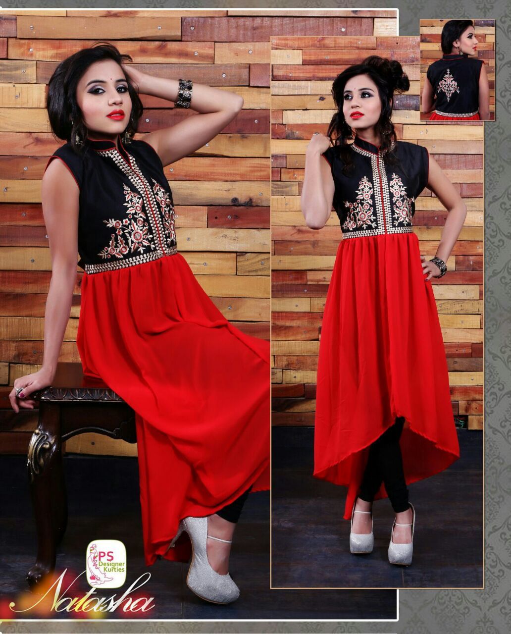 Grey Georgette Kurti(grey)