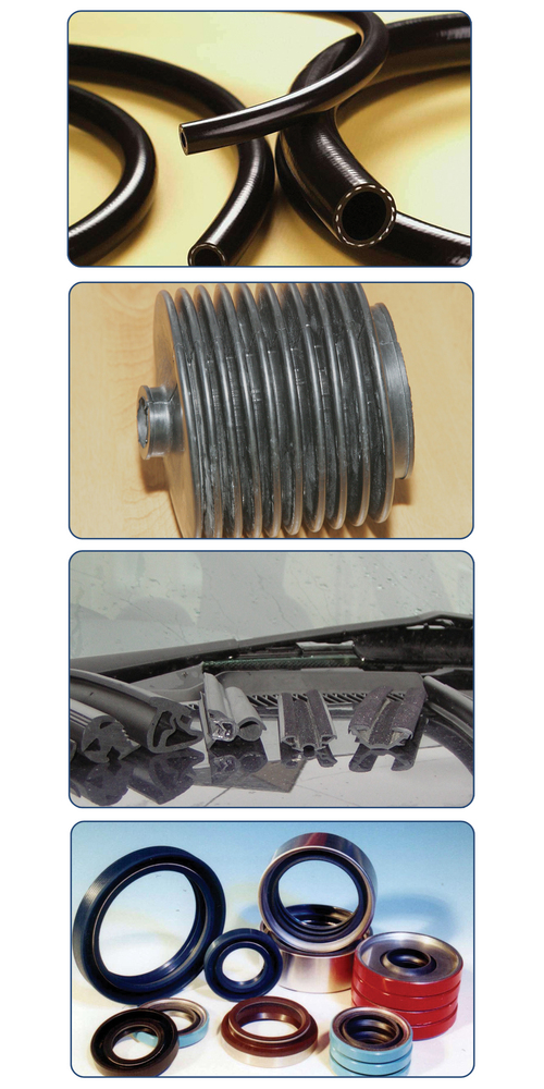 Rubber hoses, Rubber bellows, Oil seals
