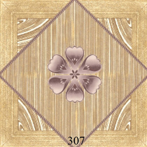 Flower Pattern Wooden Glossy Floor Tiles