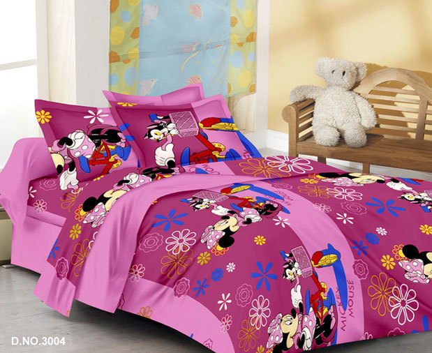 Pink Digital Prints Bed Sheets