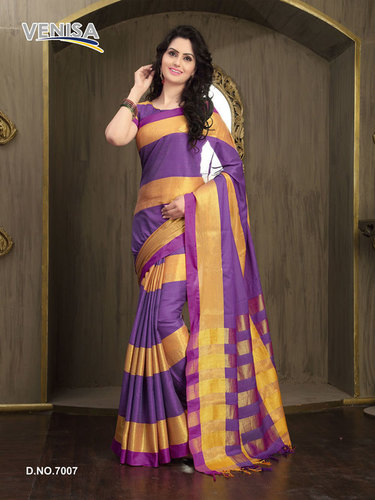 Purple And Yellow Fancy Designer Saree