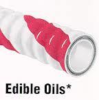Edible Oil Hose - Sanitary White NBR Tube, Grey NBR Cover, 250 PSI, 275°F | Single Wire Braid, Oil Resistant, FDA Compliant, Low Drag