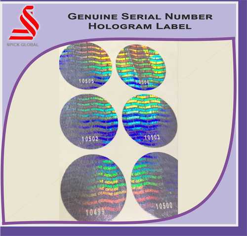 Holographic Genuine Serial Number Hologram Labels