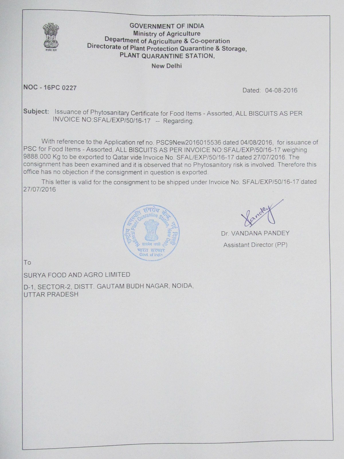 Phytosanitary Certification Services