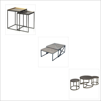 2,3 Piece Nesting Tables W Metal Tops - Color: As Per Customized