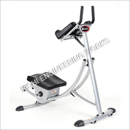 Ab Coaster - Steel & Foam, 50x40x100 cm, Silver | Compact Design, Low Impact Abdominal Workout, Easy Setup, Core Strengthening
