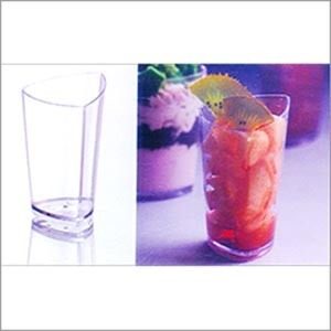 Trasparent Plastic Triangular Cone Shaped Glass (70 Ml) Ps 6
