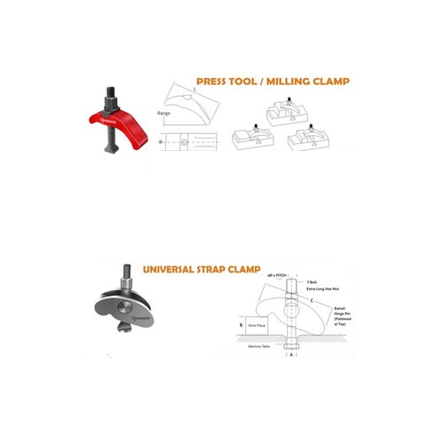 Universal Strap Clamp - Metal, 12-20mm Size Options, Silver Finish | Industrial and Commercial Use