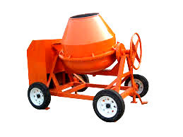 Hydraulic Concrete Mixer - Steel Build, Automatic Operation, Manual Control, Orange Color