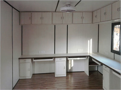 White And Brown Puf Office Cabin