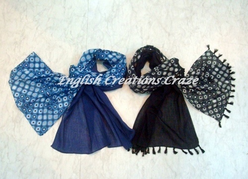 ब्लू स्टाइलिश विस्कोस रिवर्सिबल टू टोन स्कार्फ