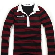 Stripped Full Sleeve T-Shirt - Cotton Blend, Various Colors | High Quality Material, Washable, Suitable for Male Wear