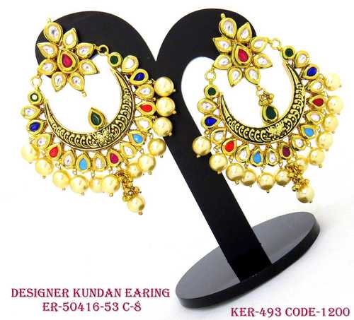 Designer Kundan Vilandi Earrings Gender: Women