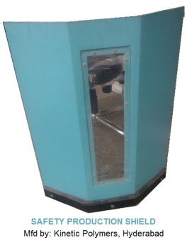 Safety Production Sheild - Color: Black And Sky Blue
