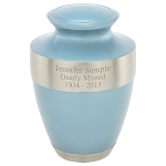 Enamel Adria Blue Brass Urn