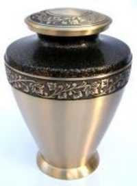 ब्लैक एंड गोल्ड एटलस श्मशान कलश