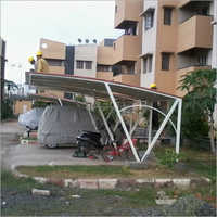 रंगीन कोटेड कार पार्किंग शेड