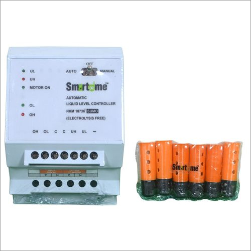 Single Phase Water Level Controller - Stainless Steel Sensors, 220-270 VAC Input, White Color | Automatic Control, Easy Installation, 1 Year Warranty
