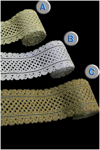 Cut Work With Cording Work Lace