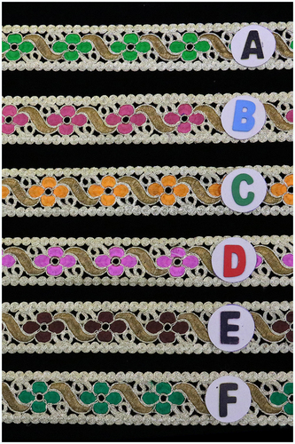 Designer Lace - Cotton 2 Inch x 9 Meter, Multicolor Cutwork with Thread and Cording, Elegant Durable Design