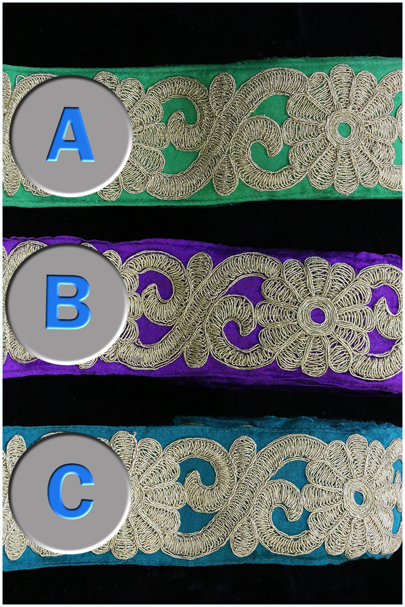 Designer Lace - Fabric Broad Cording Lace 2.5 Inch Width, 9 Meter Roll, Elegant Durable Design