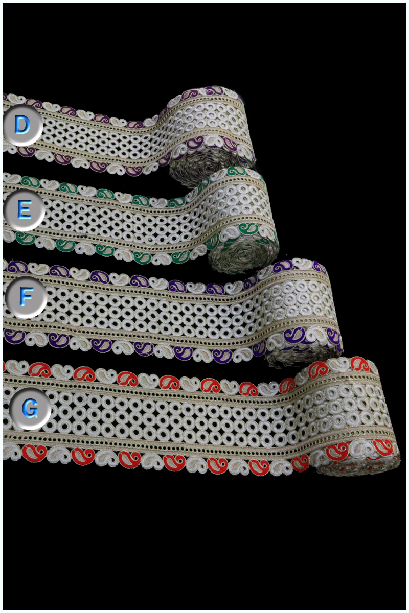 Cut Work With Cording Work Lace