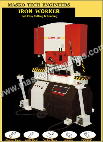 Ironworker Machine - 80 TON Capacity, Steel Material, 7.5 HP Electric Power, Punching 50 X 06*, V-Notching 60 x 40 x 06, Angle & Channel Cutting Blades