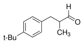 2- (4-टर्ट-ब्यूटाइलबेनज़िल) प्रोपियोनाल्डिहाइड घनत्व: 0.946 ग्राम प्रति मिलीलीटर (जी/एमएल)