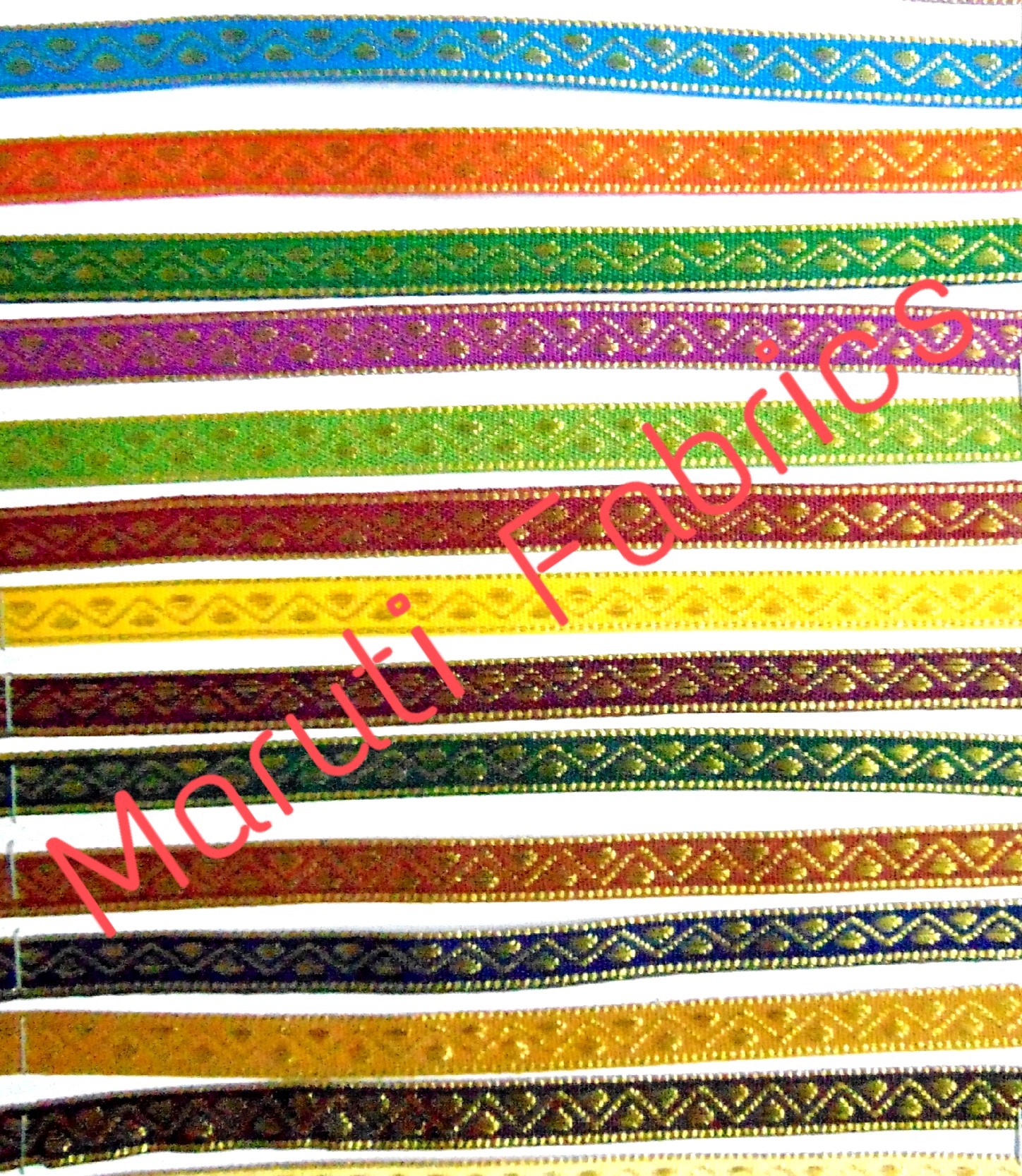 Printed Jacquard Lace - Polyester, 1-100 Meters, Multi-color Satin | High Tear Strength, Fine Finish, Elegant Reversible Designs