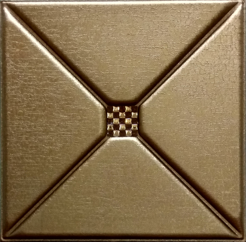 मैटेलिक कॉपर 3डी लेदर पैनल