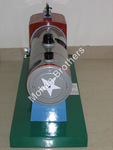 Locomotive Boiler Model - Metal, 1500x1000x80 mm, Green & Silver Design | Complete with Whistle, Safety Valves, and Gauges