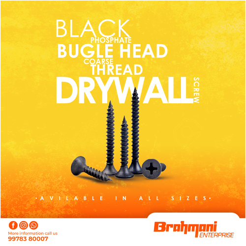 ड्राईवॉल स्क्रू का आकार: 13 मिमी से 100 मिमी