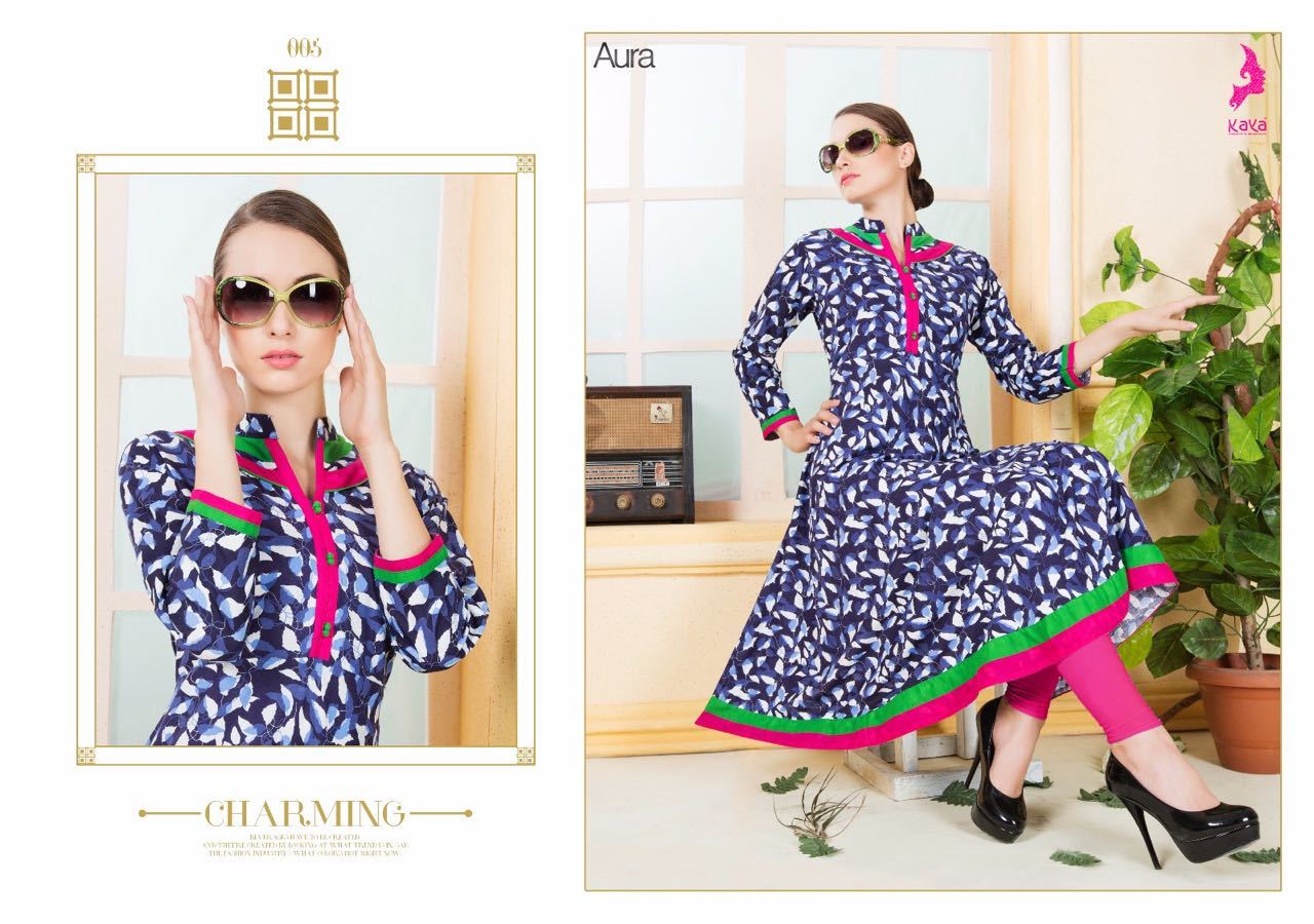 Designer Rayon Kurti - Ladies L/xl Mix Printed Fabric, 3-4th Sleeve Simple Style