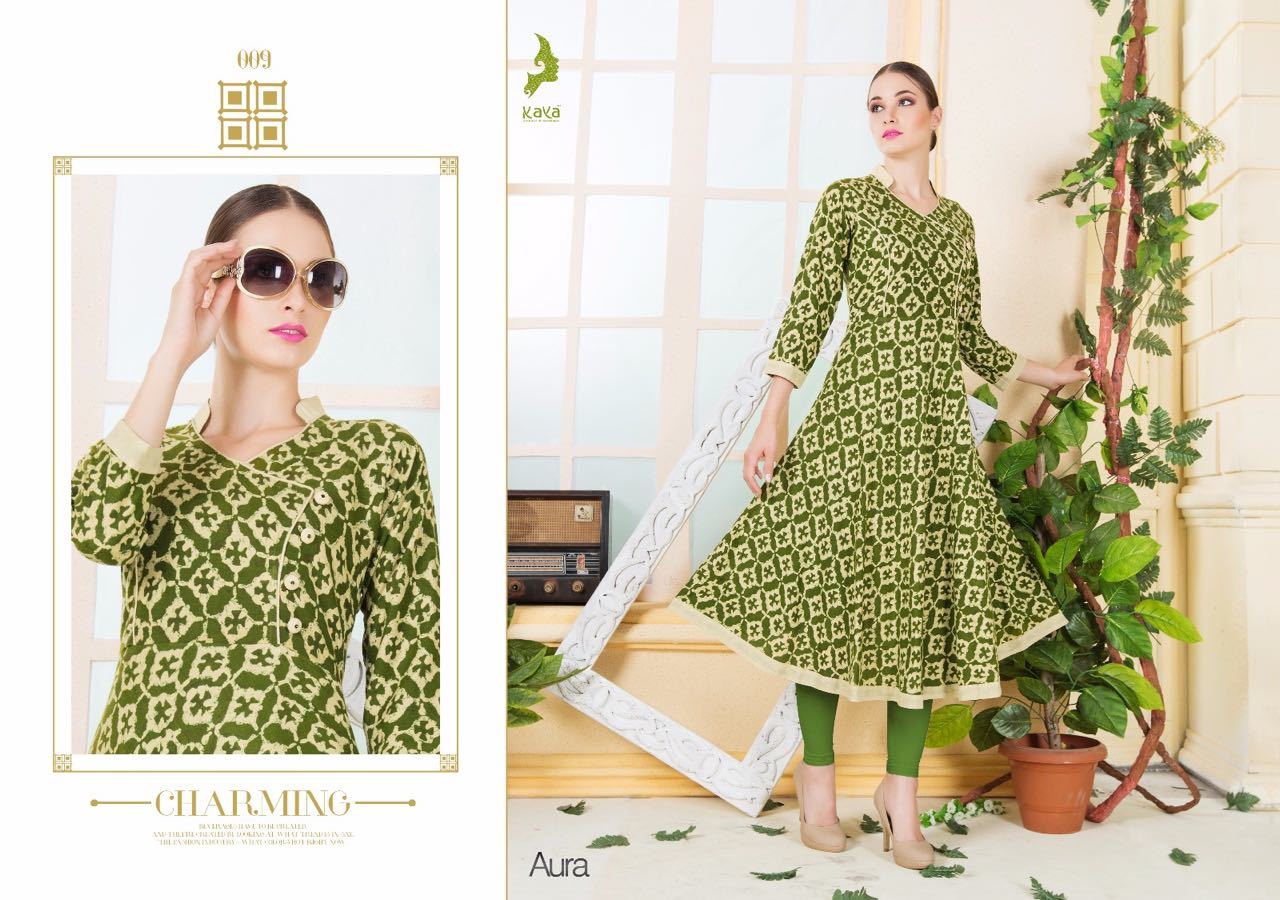 Designer Rayon Kurti - Ladies L/xl Mix Printed Fabric, 3-4th Sleeve Simple Style