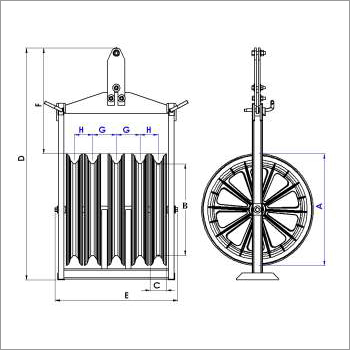 Five Sheaves Running Out Block