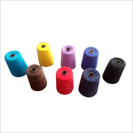 स्पन पॉलिएस्टर डाईड यार्न